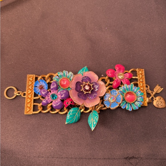 Vintage Betsey Johnson flower enamel Bracelet